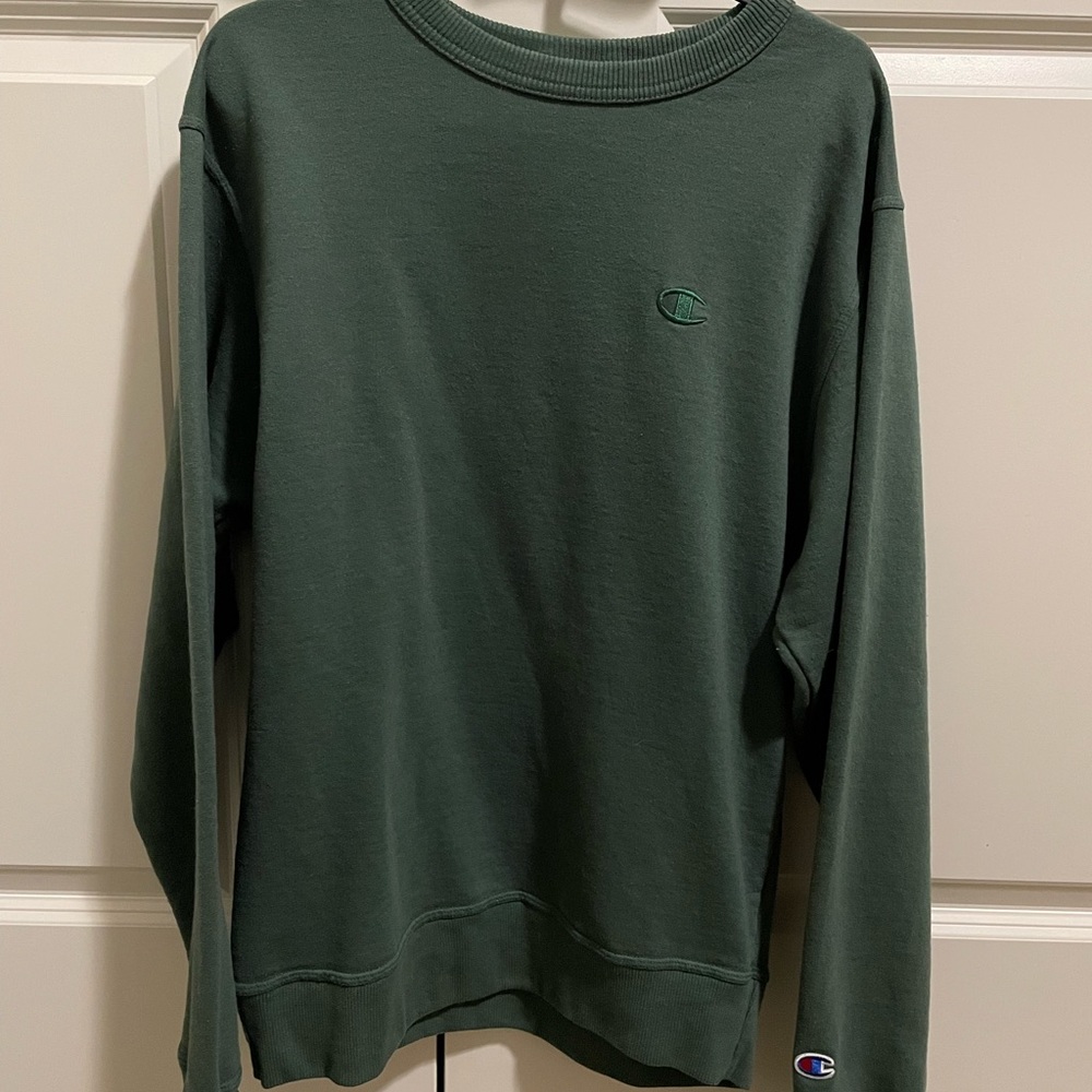 Champion green pull over sweatshirt size small